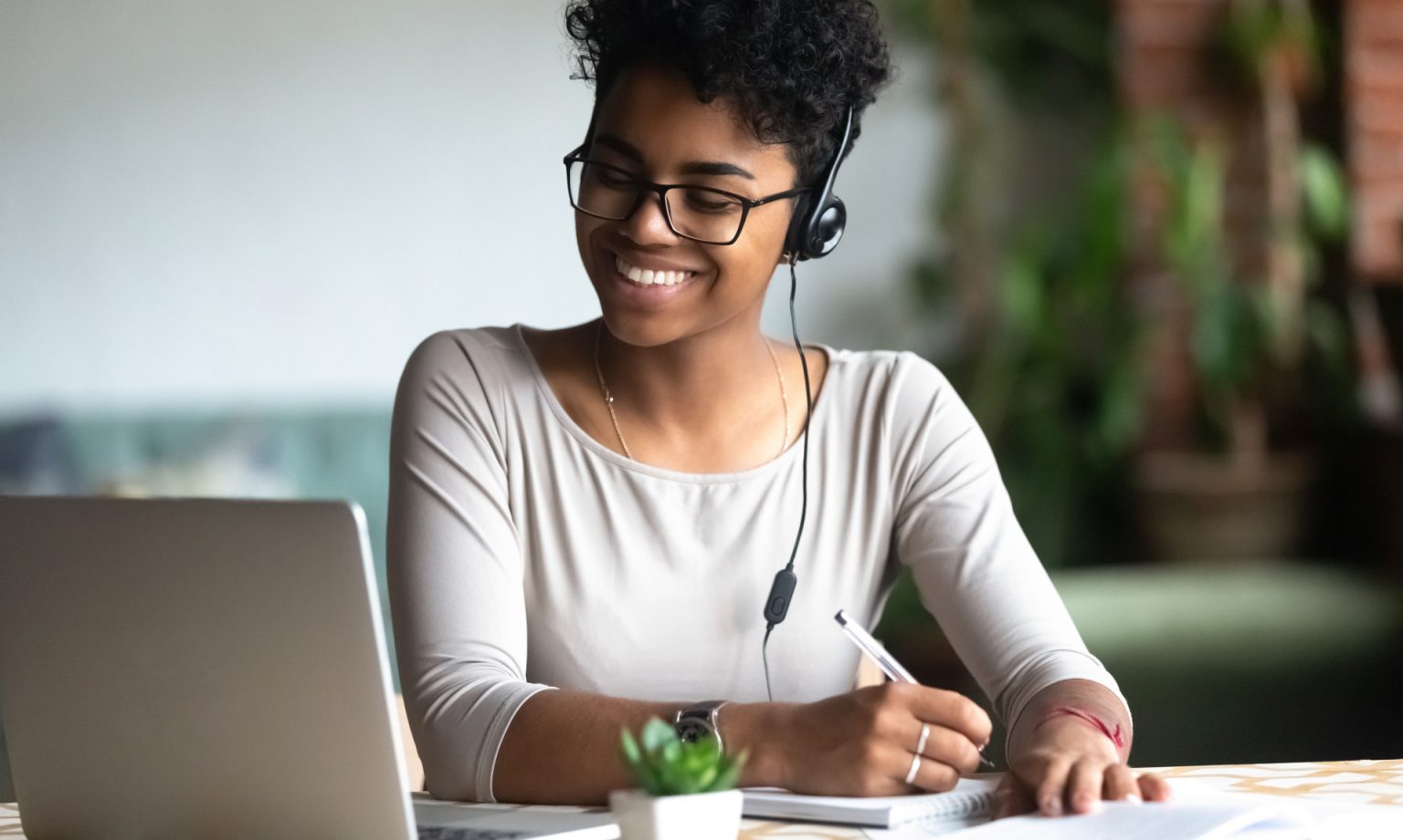 Adult student doing FREE CXC Lessons Online